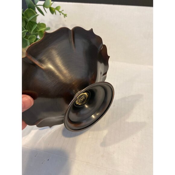 CopperCraft Guild Solid Copper Decorative Trinket Candy Pedestal Dish - Picture 4 of 9